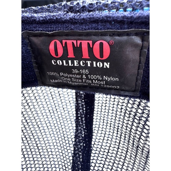 Otto Trucker Hat Port Baby Dark Blue & Yellow Snapback Cool - Picture 9 of 12
